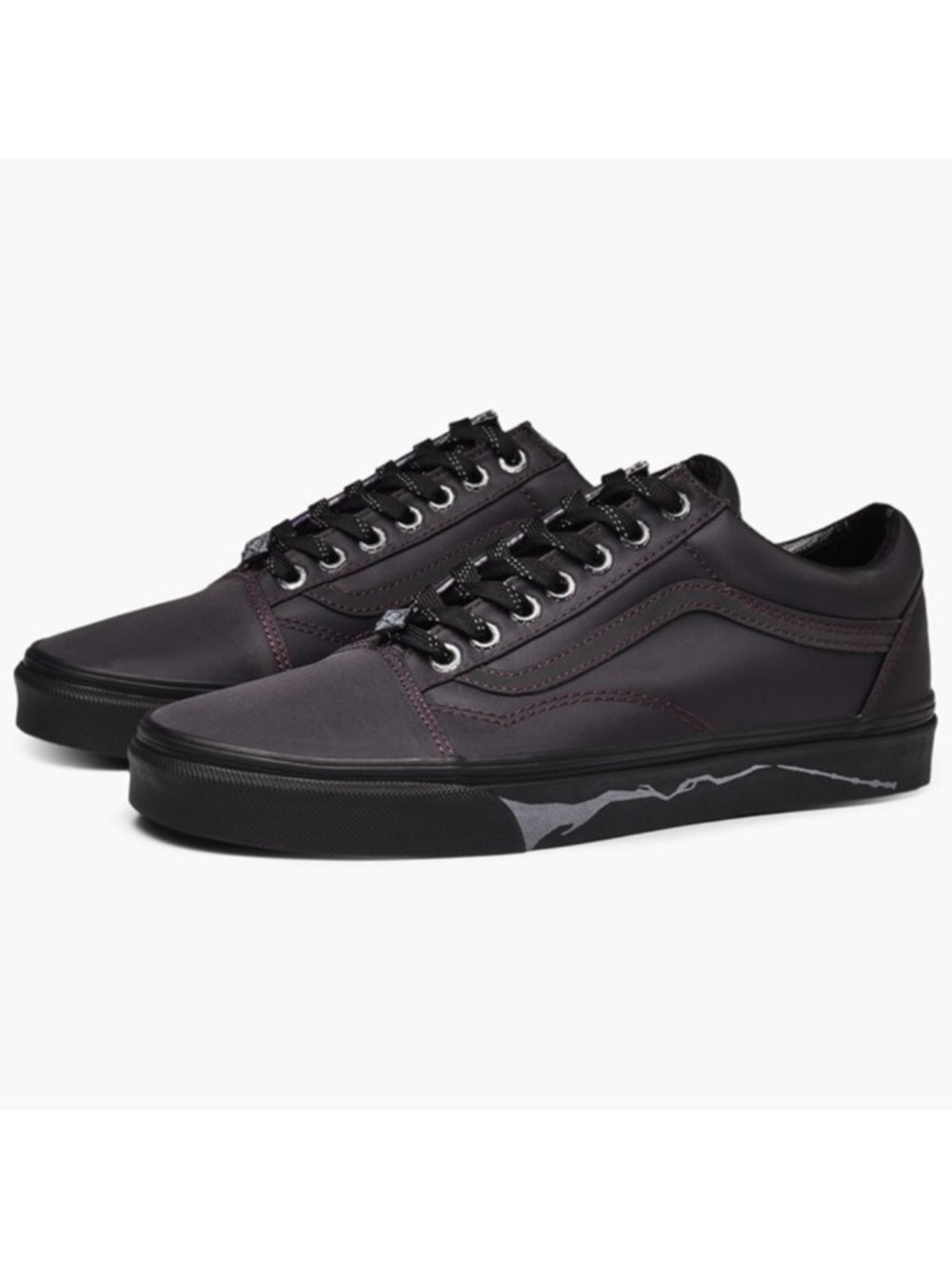 Vans x Harry Potter Deathly Hallows Low-Top in Black with Dark Purple Accents